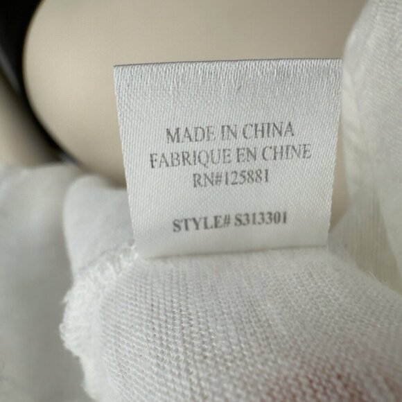 BROCHUβ WALKER 100% Linen Scoop Neck Short Sleeves T-shirt Size M - Picture 4 of 8